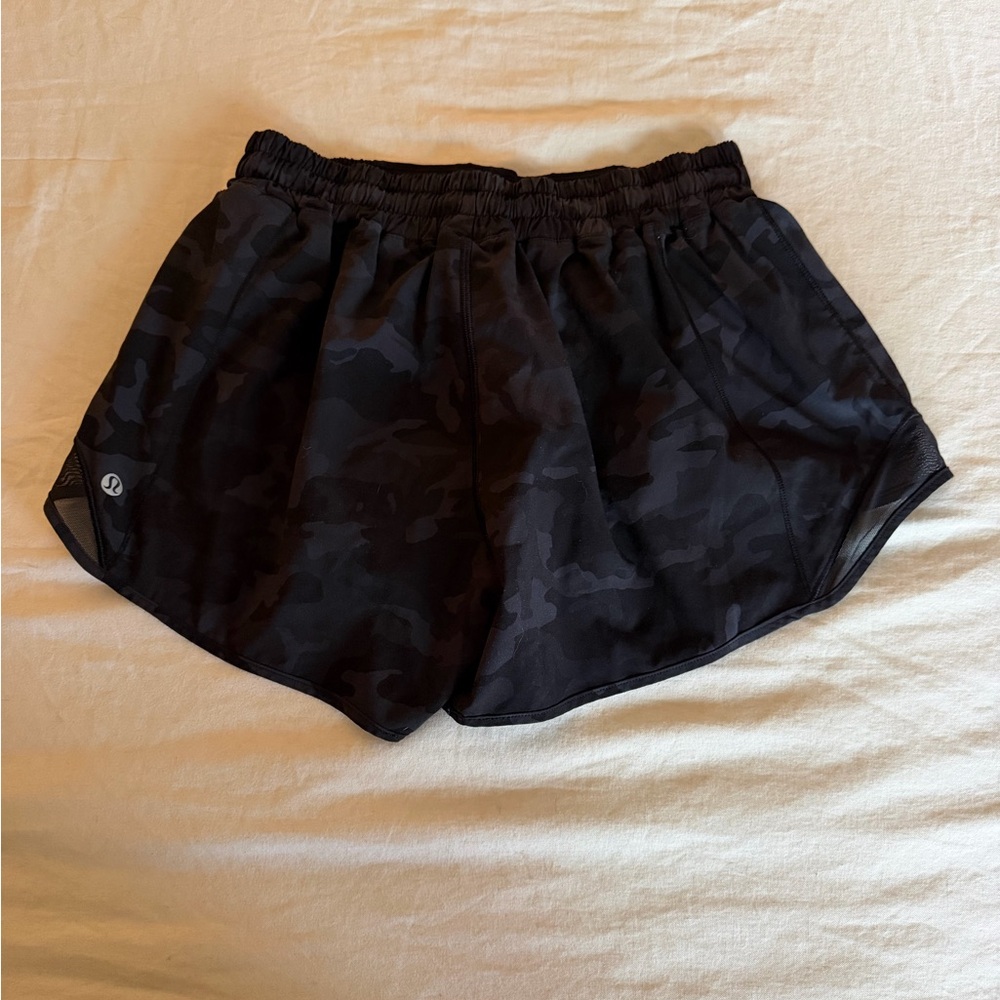 lululemon Hotty Hot Black Camo Athletic Shorts